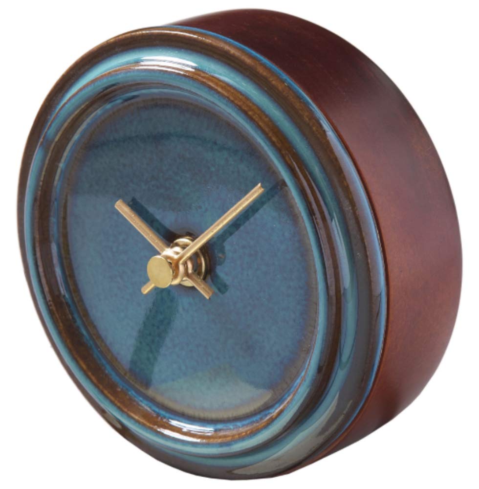 Amazon.co.jp: 杉浦製陶 置き時計 日本製 TILE WOOD CLOCK 陶磁器 木